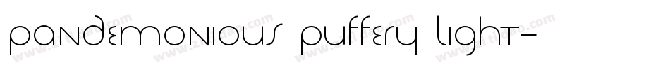 Pandemonious Puffery Light字体转换